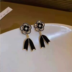Black Rose Earrings